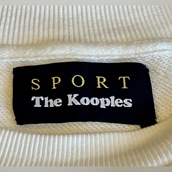 Rare EUC THE KOOPLES Sport Cotton Sweatshirt W/Metal Rings & Grommets 2(M) White - Picture 2 of 16